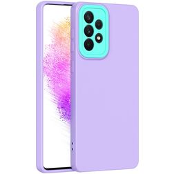 Mobigear Colors Samsung Galaxy A73 Hülle Flexibles TPU Backcover - Lila
