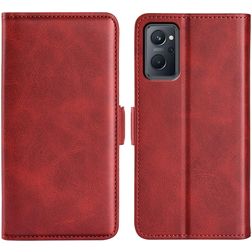 Mobigear Slim Magnet OPPO A96 Hülle Klapphülle Geldbörse - Rot