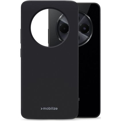 Mobilize Rubber Gelly Xiaomi Redmi 14C Hülle Flexibles TPU Backcover - Schwarz