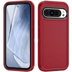 Mobigear Rugged Google Pixel 9 Pro Hülle Hardcase Backcover Stoßfest - Rot