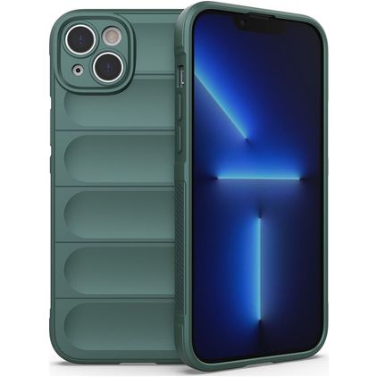 Mobigear Bumpy iPhone 14 Plus Hülle Flexibles TPU Backcover - Grün