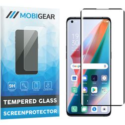 Mobigear Premium OPPO Find X3 Pro Panzerglas Gehärtetes Glas Displayschutz - Hüllenfreundlich - Schwarz