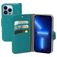 Mobiparts Saffiano Wallet iPhone 13 Pro Klapphülle Portemonnaie - Türkis