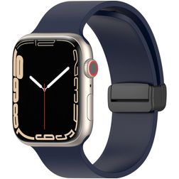 Mobigear Sport Mag Silikon Apple Watch Armband Magnetverschluss - 42/41/40/38 mm - Marineblau