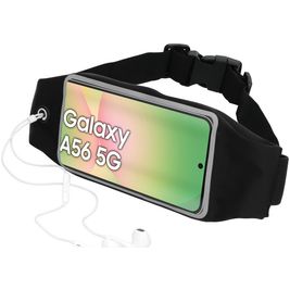 Mobiparts Comfort Fit Belt Handyhalterung Joggen Samsung Galaxy A56 Sporthülle Neopren Gürtel - Schwarz