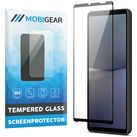 Mobigear Premium Sony Xperia 10 V Panzerglas Gehärtetes Glas Displayschutz - Hüllenfreundlich - Schwarz