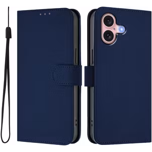 Mobigear Urban Wallet iPhone 16 Hülle Klapphülle Geldbörse - Marineblau