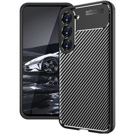 Mobigear Racing Samsung Galaxy S23 Hülle Flexibles TPU Backcover - Schwarz Mobigear Racing Samsung Galaxy S23 Hülle Flexibles TPU Backcover - Schwarz