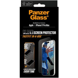 PanzerGlass FastFit iPhone 17 Pro Max Gehärtetes Glas Displayschutz - Hüllenfreundlich + Applikator