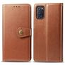 Mobigear Snap Button OPPO A52 Hülle Klapphülle Geldbörse - Cognac