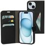 Mobiparts Classic Wallet iPhone 15 Hülle Klapphülle Geldbörse - Schwarz