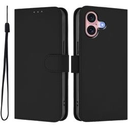 Mobigear Urban Wallet iPhone 16 Klapphülle Portemonnaie - Schwarz