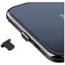 Mobigear Essentials Aluminium Anti-Staub-Stopfen - Apple Lightning - Schwarz (2er Pack)