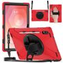Mobigear SureGrip XGuard Samsung Galaxy Tab S11 Ultra Hülle Kunststoff,Silikon Backcover + Stifthalter + Schulterträger + Ständer - Rot