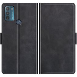 Mobigear Slim Magnet Motorola Moto G50 Klapphülle Portemonnaie - Schwarz