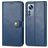 Mobigear Snap Button Xiaomi 12 Pro Hülle Klapphülle Geldbörse - Blau
