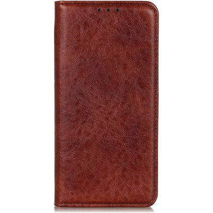 Mobigear Classic Elegance OPPO A74 4G Hülle Klapphülle Geldbörse - Braun