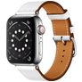 Mobigear Torino Leder Apple Watch Armband Dornschließe - 42/41/40/38 mm - Weiß