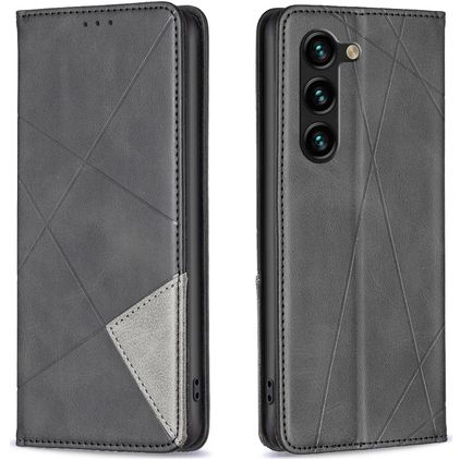 Mobigear Rhombus Slim Samsung Galaxy S25 Plus Klapphülle - Schwarz