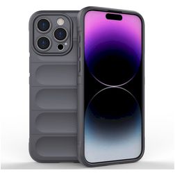 Mobigear Bumpy iPhone 15 Pro Max Hülle Flexibles TPU Backcover - Charcoal