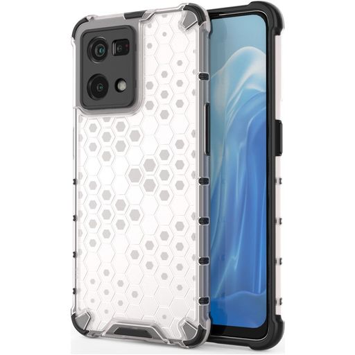 Mobigear Honeycomb OPPO Reno 7 4G Hülle Hardcase Backcover Stoßfest - Weiß