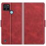Mobigear Slim Magnet Realme C21Y Hülle Klapphülle Geldbörse - Rot