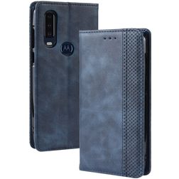 Mobigear Sensation Motorola One Action Klapphülle Portemonnaie - Blau