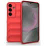 Mobigear Bumpy Samsung Galaxy S25 Plus Hülle Flexibles TPU Backcover - Rot