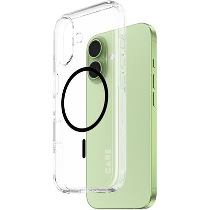CARE by PanzerGlass Flagship iPhone 17 MagSafe Hülle Hardcase Backcover - Transparent / Schwarz