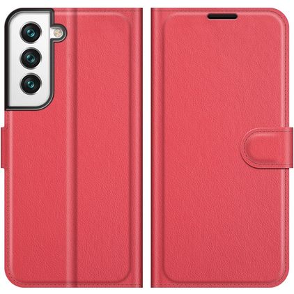 Mobigear Classic Samsung Galaxy S22 Hülle Klapphülle Geldbörse - Rot