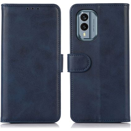 Mobigear Wallet Nokia X30 Hülle Klapphülle Geldbörse - Blau