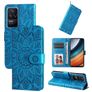 Mobigear Sunflower POCO F4 Hülle Klapphülle Geldbörse - Blau