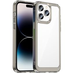Mobigear Crystal iPhone 14 Pro Hardcase Backcover - Transparent / Grau