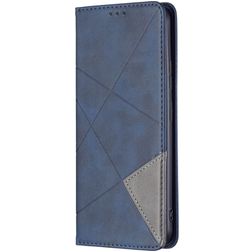 Mobigear Rhombus Slim POCO M4 Pro 5G Hülle Klapphülle - Blau
