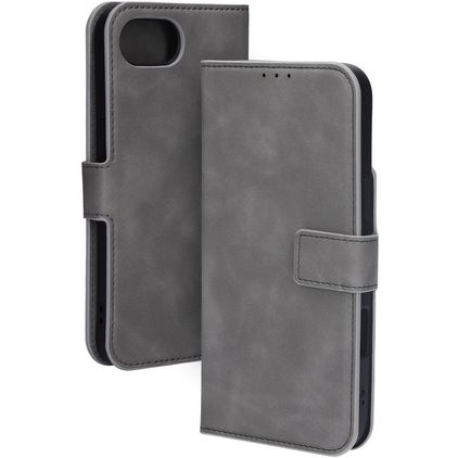 Mobiparts Classic Wallet iPhone 17e MagSafe Hülle Klapphülle - Granite Grey