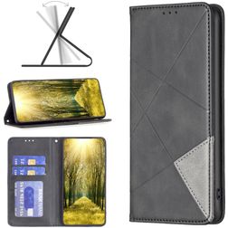 Mobigear Rhombus Slim Motorola Edge 40 Hülle Klapphülle - Schwarz