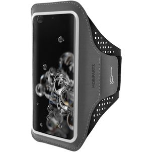 Mobiparts Comfort Fit Handyhalterung Joggen Samsung Galaxy S20 Ultra Sporthülle Neopren Sportarmband - Schwarz