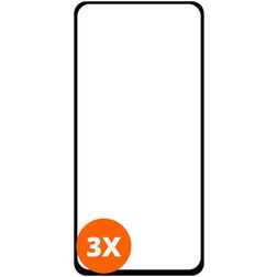 Mobigear Premium Motorola Moto G8 Power Panzerglas Gehärtetes Glas Displayschutz - Hüllenfreundlich - Schwarz (3er Pack)