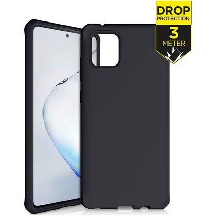 ITSkins SpectrumSolid Samsung Galaxy Note 10 Lite Hülle Flexibles TPU Backcover Stoßfest - Plain Black