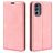 Mobigear Retro Slim Motorola Moto G62 Hülle Klapphülle Geldbörse - Pink
