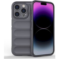 Mobigear Bumpy iPhone 15 Pro Hülle Flexibles TPU Backcover - Charcoal