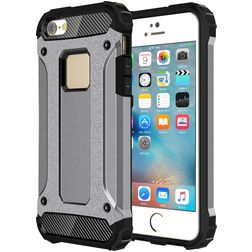 Mobigear Outdoor iPhone SE (2016) Hülle Hardcase Backcover Stoßfest - Grau