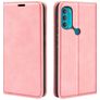 Mobigear Retro Slim Motorola Moto G71 5G Hülle Klapphülle Geldbörse - Pink