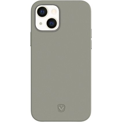 Valenta Snap Luxe iPhone 13 Hülle Echtes Leder Backcover - Grau