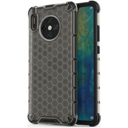 Mobigear Honeycomb Huawei Mate 30 Hülle Hardcase Backcover Stoßfest - Grau