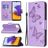 Mobigear Butterfly Samsung Galaxy A22 5G Klapphülle Portemonnaie - Lila