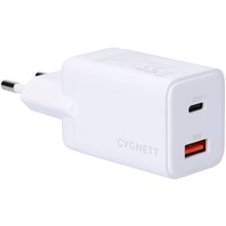 Cygnett Powerplus Dual USB / USB-C Ladegerät Power Delivery 45W - Weiß