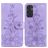 Mobigear Clover Samsung Galaxy M55 Hülle Klapphülle Geldbörse - Lila