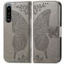 Mobigear Butterfly Sony Xperia 5 IV Hülle Klapphülle Geldbörse - Grau