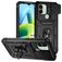 Mobigear Armor Ring Cam Slide Xiaomi Redmi A1 4G Hülle Hardcase Backcover Stoßfest mit Ringhalter und Kamera Slider - Schwarz